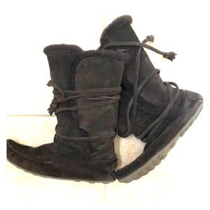 J. Crew • Suede Lace Up Moccasin Boots